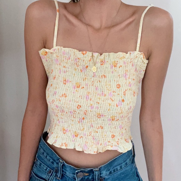 Ralph Lauren Tops - Ralph Ralph Lauren Yellow Floral Crop Tank Top